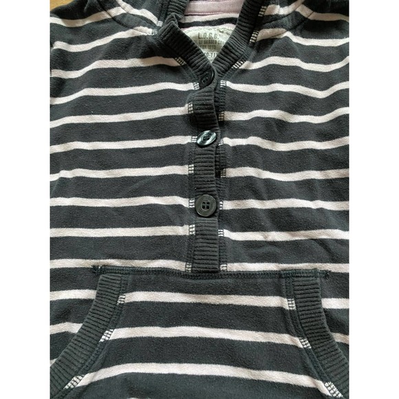 Vintage L.O.G.G H&M Striped Button Up Blue and Pink Hoodie - Picture 2 of 5